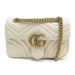 sac a main gucci marmont gg pm 446744 cuir blanc creme
