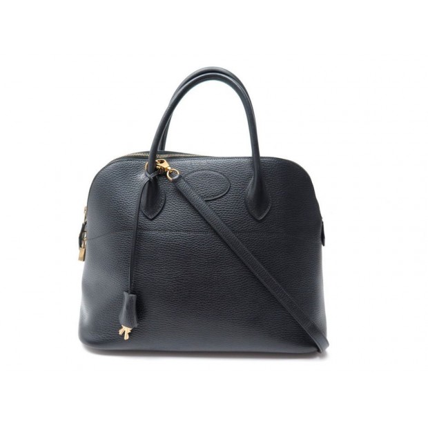 SAC A MAIN HERMES BOLIDE 35 CUIR TAURILLON CLEMENCE NOIR BANDOULIERE BAG 5600€