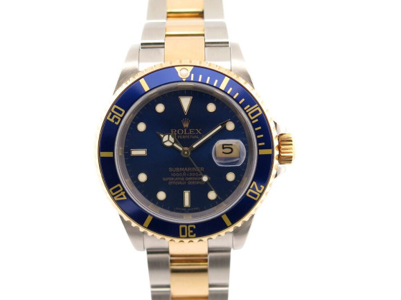  montre rolex submariner date 16613 40mm or acier