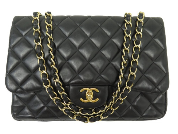 sac a main chanel timeless jumbo simple rabat cuir