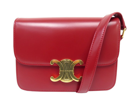 sac a main celine triomphe teen 188423 cuir rouge
