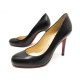 NEUF CHAUSSURES CHRISTIAN LOUBOUTIN NAPPA 100 35.5 ESCARPINS CUIR NOIR PUMP 515€