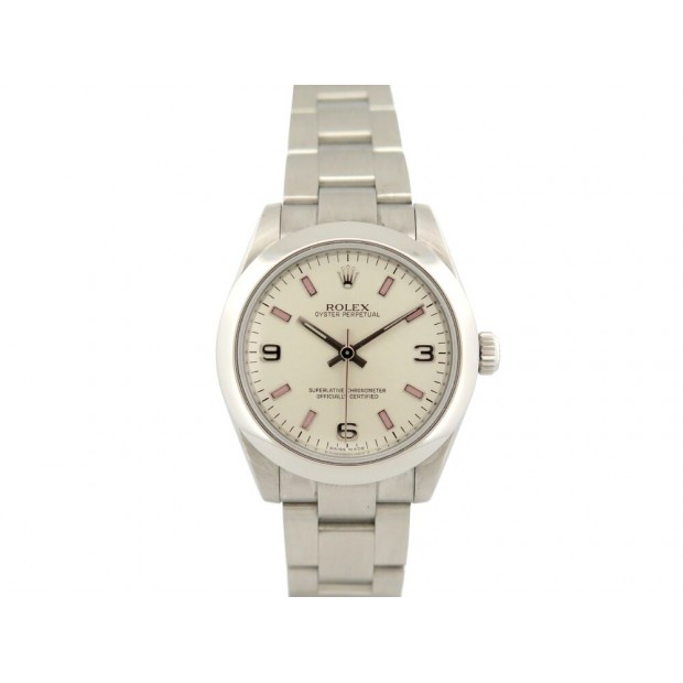 MONTRE ROLEX LADY OYSTER PERPETUAL 177200 31 MM ACIER PALLADIE AUTOMATIQUE WATCH