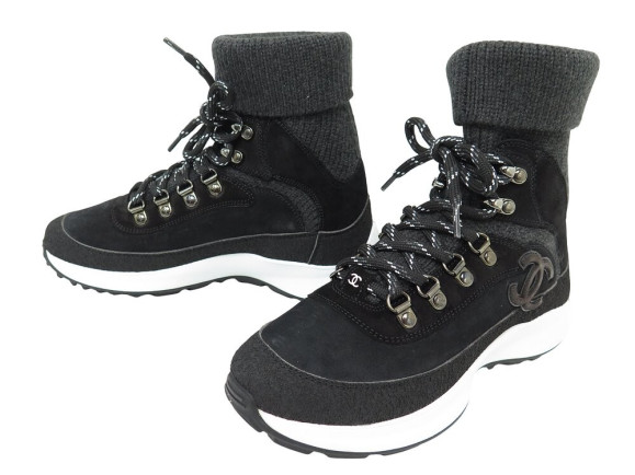chaussures chanel g38497 baskets montantes logo