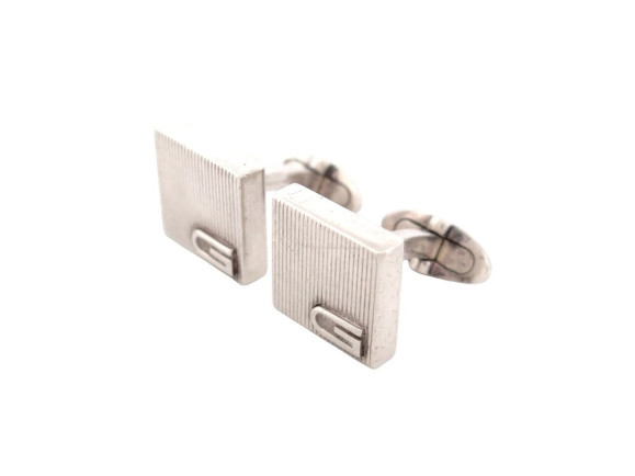 boutons de manchettes gucci logo g en argent massif
