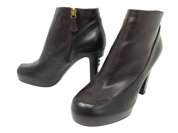 chaussures chanel g29228 bottines bicolore 39.5