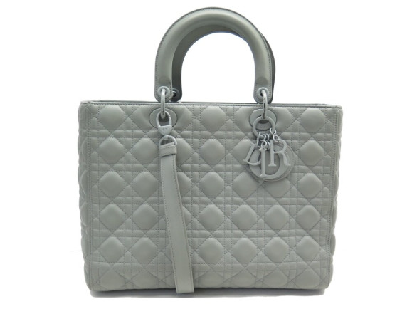 sac a main christian dior lady large ultramat gris