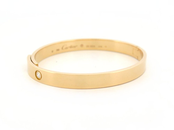 bracelet cartier jonc love anniversary t17 or jaune