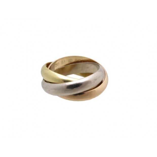 BAGUE CARTIER TRINITY CLASSIQUE 3 ORS T51 ANNEAUX EN OR 18K 11GR GOLD RING 1530€