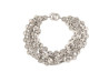 bracelet hermes confettis 5 rangs 17.5 cm argent