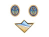 lot michaela frey freywille boucles d'oreilles ovales
