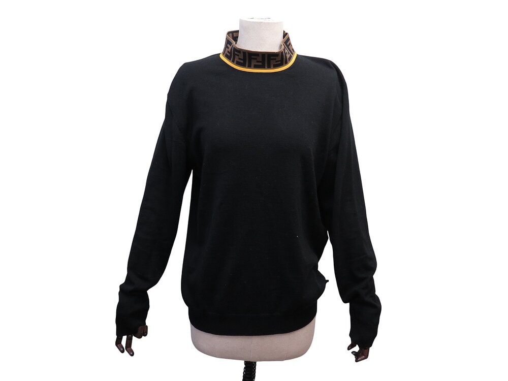pull fendi lupetto knit merinos logo zucca fzz411 50
