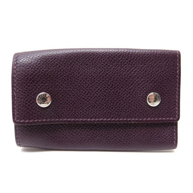 ETUI PORTE CLES CLEFS HERMES EN CUIR EPSOM VIOLET 4 CLES LEATHER KEY HOLDER