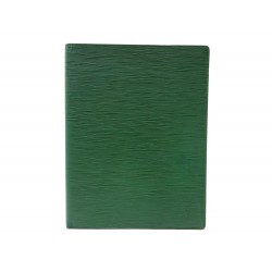 PORTE DOCUMENT LOUIS VUITTON EN CUIR EPI VERT AGENDA GREEN LEATHER NOTEBOOK 500€