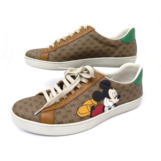 CHAUSSURES GUCCI X DISNEY ACE MICKEY 602548 BASKETS 9 43 SNEAKERS SHOES 695€