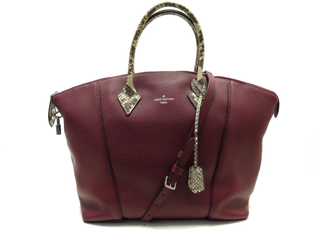 sac a main louis vuitton lockit mm en cuir