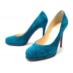 CHAUSSURES CHRISTIAN LOUBOUTIN NEUF SIMPLE PUMP 100 3100027 38.5 DAIM SHOES 695€
