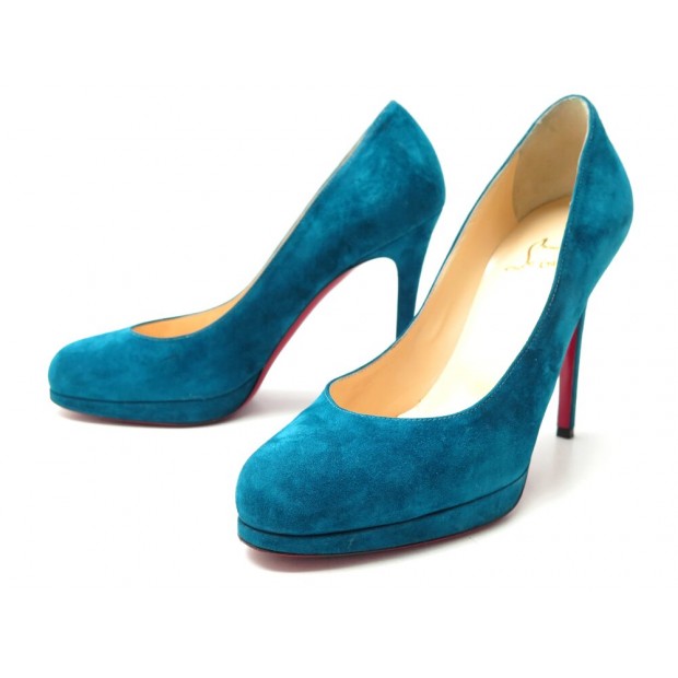 CHAUSSURES CHRISTIAN LOUBOUTIN NEUF SIMPLE PUMP 100 3100027 38.5 DAIM SHOES 695€