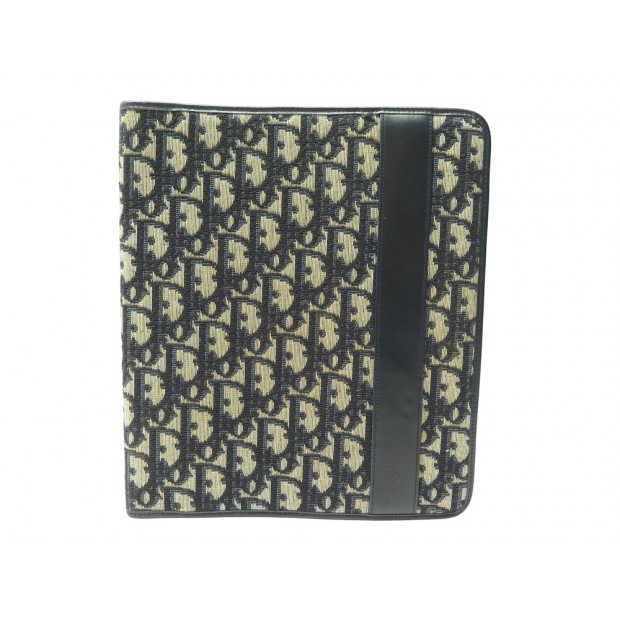 VINTAGE COUVERTURE PORTE AGENDA CHRISTIAN DIOR TOILE OBLIQUE CANVAS DIARY COVER