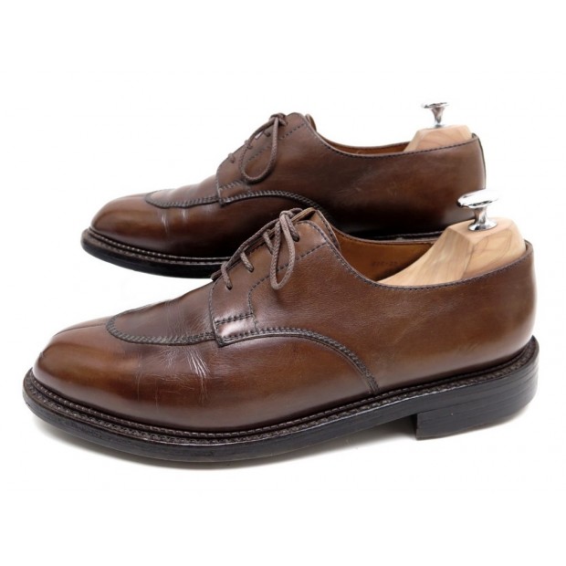 CHAUSSURES JM WESTON DERBY DEMI CHASSE 8.5D 42.5 EN CUIR MARRON 