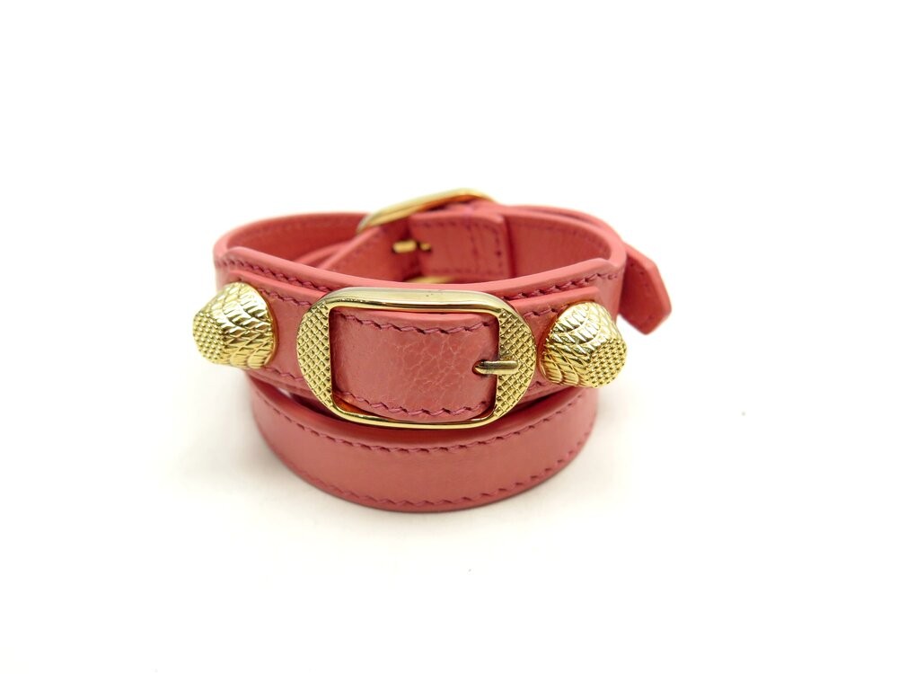 bracelet balenciaga 236345 giant double tour cuir