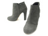 CHAUSSURES CHANEL BOTTINES A TALONS G29928 39 EN DAIM GRIS BOOTS SHOES 1400€