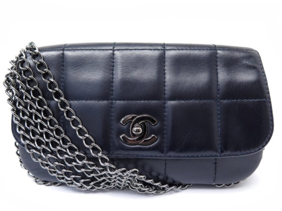 sac a main chanel chocolate bar chaine multi rangs