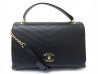  sac a main chanel chevron chic handle en cuir
