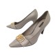 CHAUSSURES LOUIS VUITTON ERIKA ESCARPIN 39 EN CUIR TAUPE PUMP COURT SHOES 940€