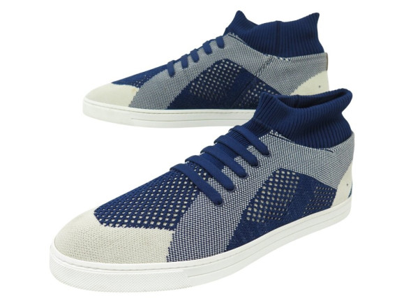 chaussures fendi baskets montantes en toile bleu 9 43