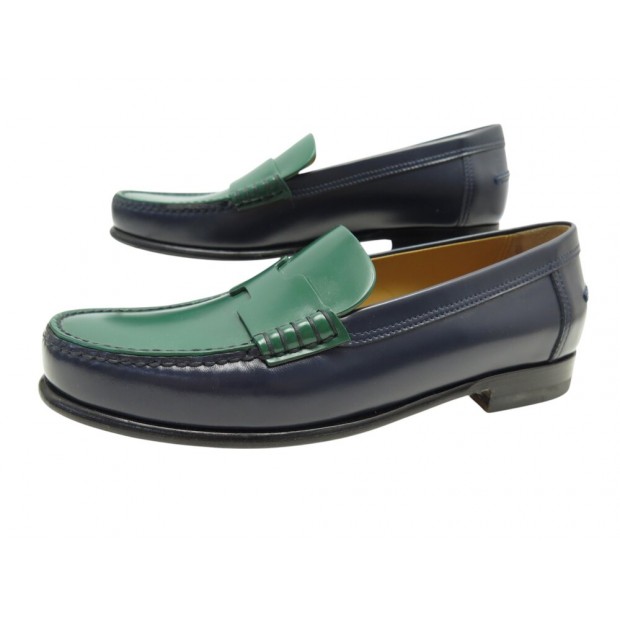 NEUF CHAUSSURES HERMES MOCASSINS KENNEDY 37 EN CUIR LEATHER LOAFERS SHOES 990€