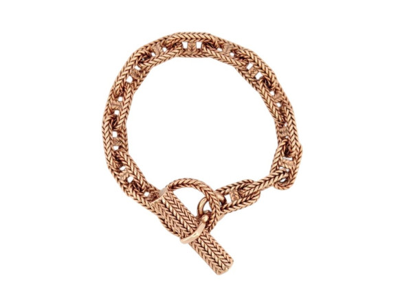 bracelet hermes chaine d'ancre en or rose 18k