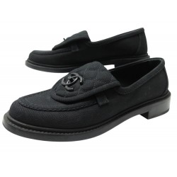 CHAUSSURES CHANEL G40027 MOCASSINS FERMOIR CC TIMELESS 36 MATELASSE SHOES 1520€