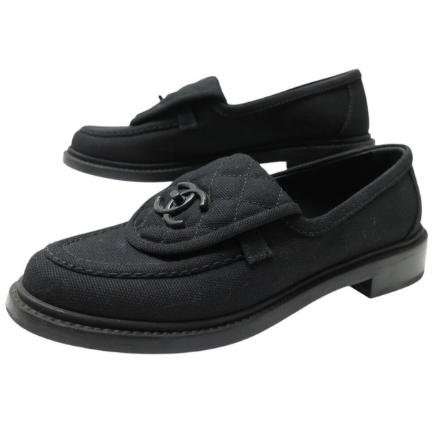 CHAUSSURES CHANEL G40027 MOCASSINS FERMOIR CC TIMELESS 36 MATELASSE SHOES 1520€