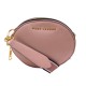 NEUF SAC A MAIN MARC JACOBS REWIND OVAL M0016411 EN CUIR GRAINE ROSE BANDOULIERE