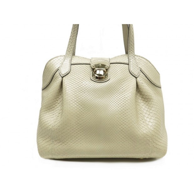 NEUF SAC A MAIN LOUIS VUITTON CIRRUS CUIR PYTHON ECRU HAND BAG LEATHER 6700€