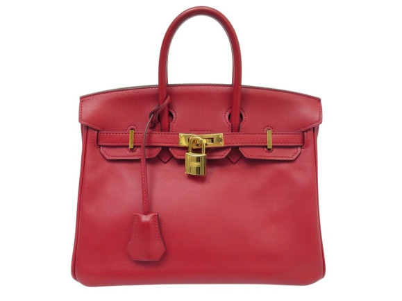 sac a main hermes birkin 25 en cuir swift rouge 2020