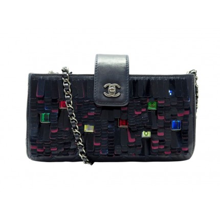 SAC A MAIN CHANEL O-MINI POCHETTE BANDOULIERE PORTE-MONNAIE SEQUINS CLUTCH 3500€