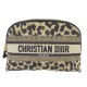 NEUF POCHETTE CHRISTIAN DIOR TROUSSE BRODERIE MIZZA MOTIF LEOPARD CLUTCH 550€