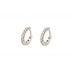 NEUF DEUX MONO BOUCLE D'OREILLE JULIETTE J0227W 10MM EN OR BLANC & DIAMANTS 700€