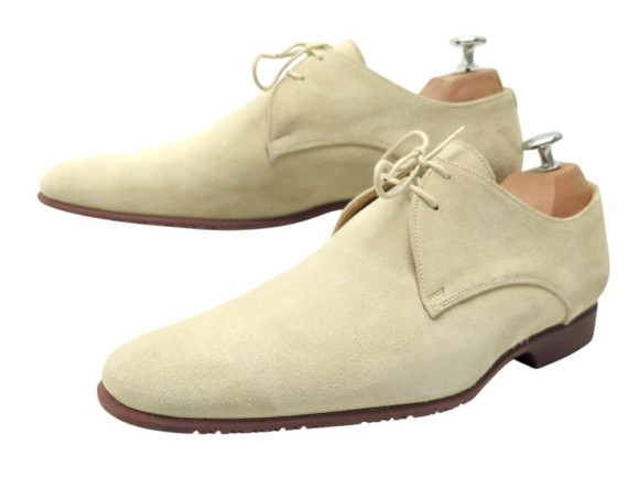  chaussures hermes derby 2 oeillets 40.5 41 veau