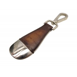 PORTE CLES BERLUTI SHOEHORN CHAUSSE PIED CUIR MARRON LEATHER KEY RING 440€