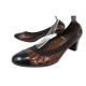 CHAUSSURES CHANEL BALLERINES SOUPLE A TALONS LOGO CC G25386 39.5 CUIR SHOES 920€