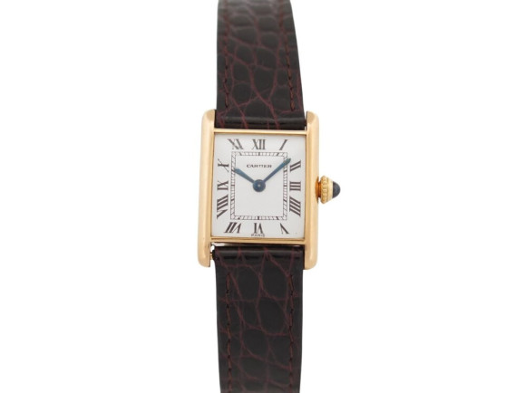 montre cartier tank pm 25 mm en or rose 18k
