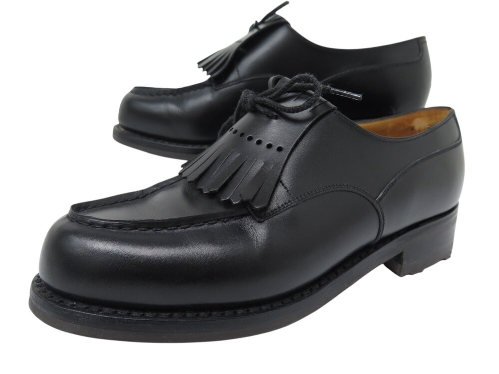旧ロゴ J.M. WESTON GOLF #641 J.M. Weston 641 Soft Calfskin Golf Derby- Black - All Blues Co