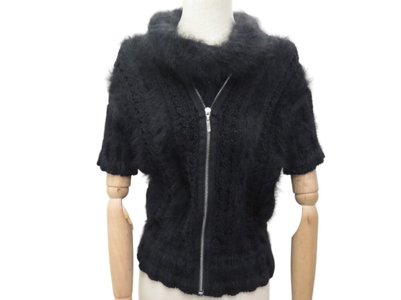 gilet chanel pull zippe p33519 en laine angora
