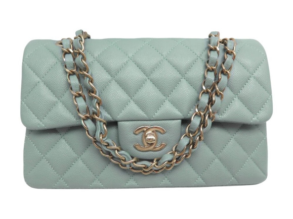  sac a main chanel timeless pm en cuir caviar vert