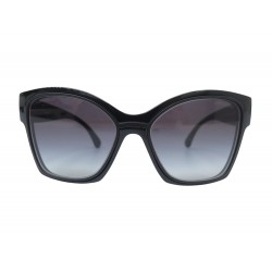 NEUF LUNETTES DE SOLEIL CHANEL PAPILLON LOGO CC 71382 NOIR BOITE SUNGLASSES 470€
