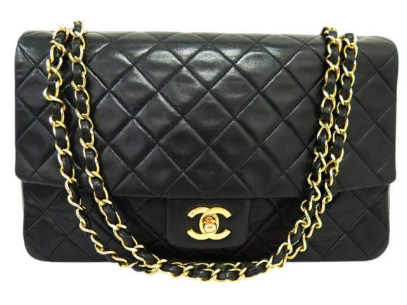 sac chanel timeless medium en cuir matelasse