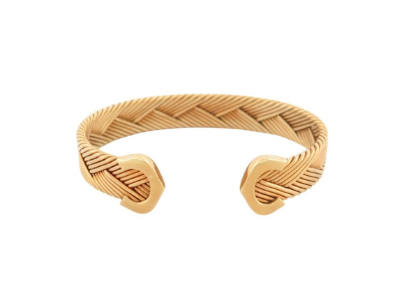  bracelet cartier double c tisse or jaune 18k